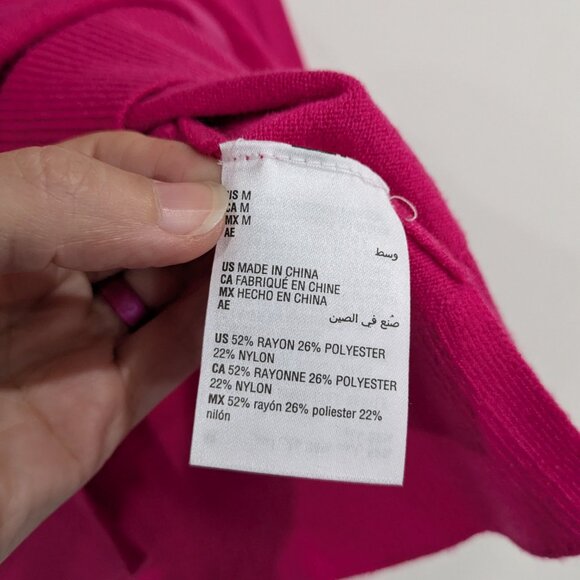 Style & Co. Super Soft Fine Knit Sweater Fuchsia Pink Size Medium - Picture 3 of 5